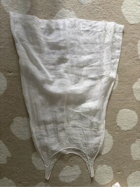 White Linen Sleeveless Slip Dress